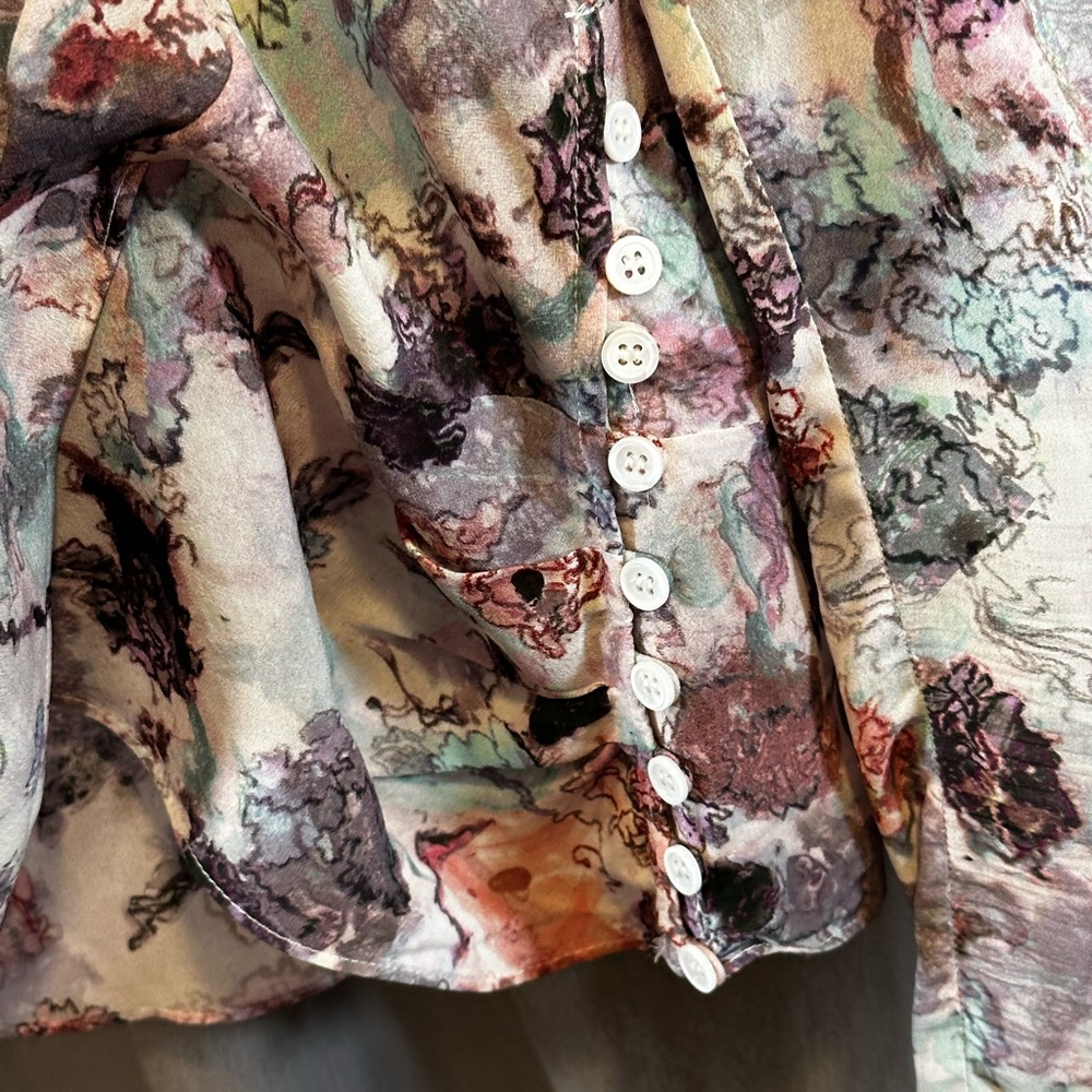 Iro Structured Print Long Sleeve 100% Viscose Blo… - image 5